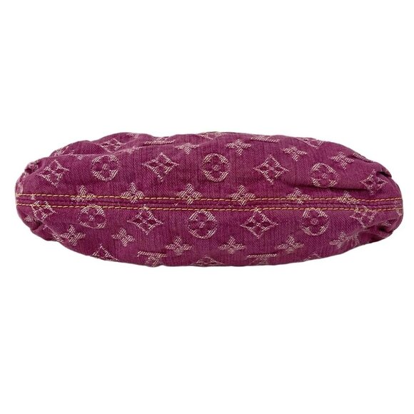 LOUIS VUITTON Mini Pleaty Fuchsia Monogram Denim Shoulder Bag - Picture 5 of 16